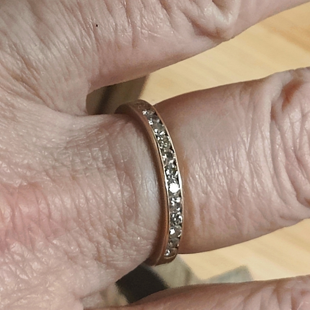 14K Yellow Gold &  Diamond Band